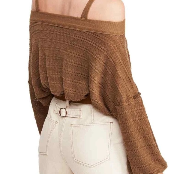 Free People Sistine Top Hacci knit cold shoulder - Picture 3 of 12